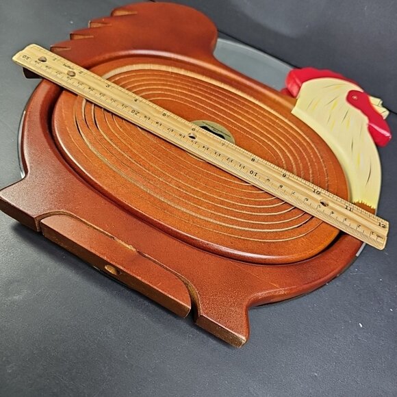 HAWAIIAN MAGIC BASKET WOODEN ROOSTER (BREAD BASKET) FARMHOUSE CHIC - Picture 16 of 16